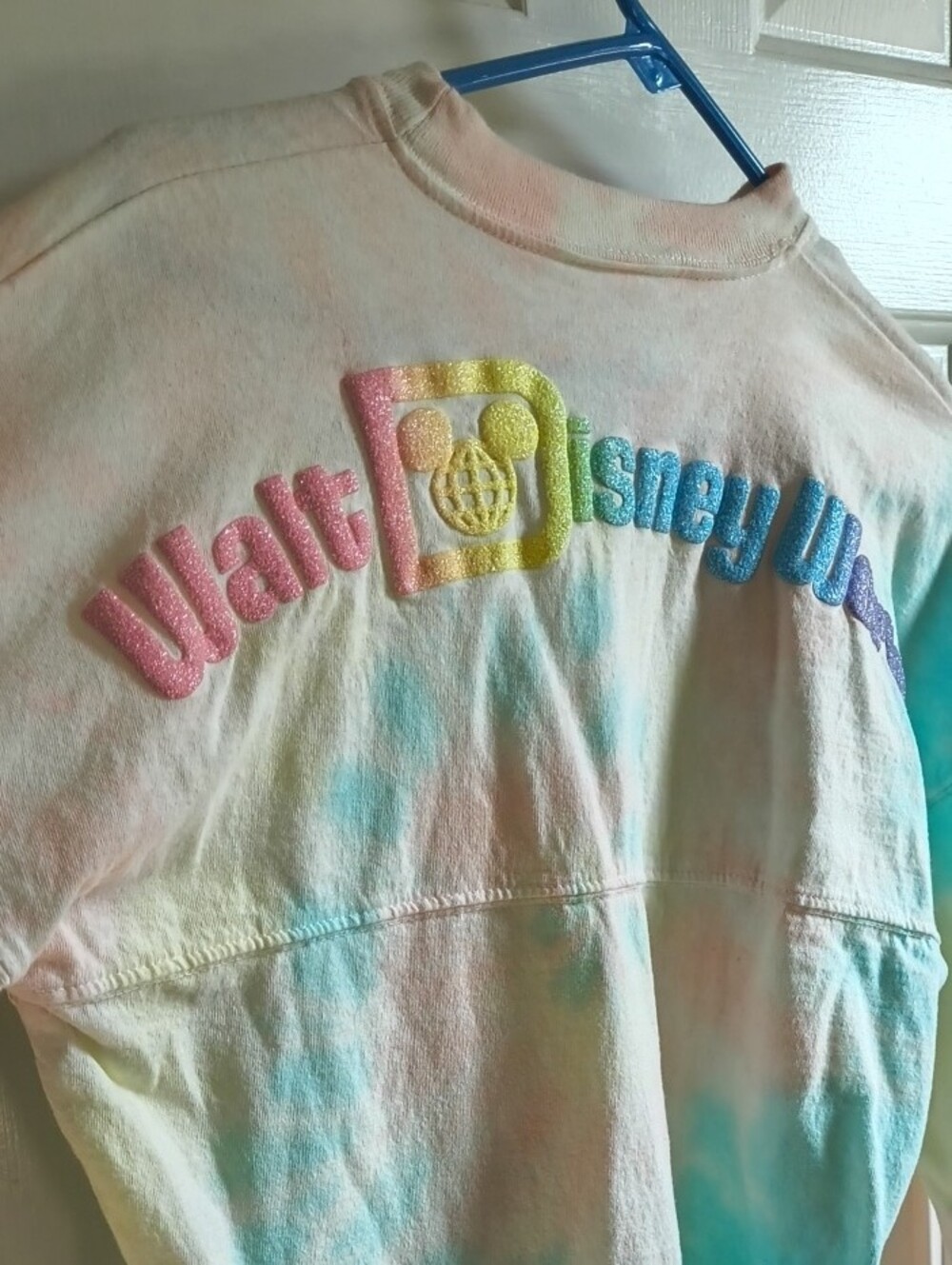 Disney Pastel Tie Dye Long Sleeve Spirit Jersey Rainbow Design XL
